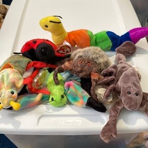 Ty Beanie Babies set of seven insects